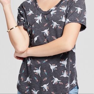 Southwest Boho Longhorn Skull Graphic T-Shirt